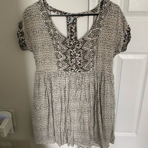 FREE PEOPLE BABYDOLL TRIBAL DRESS